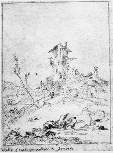 Castel Cogolo Per Andar a Trento - Francesco Guardi